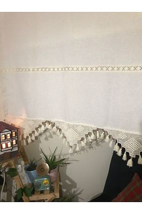پرده زمینه بژ قابل شستشو Buldan Tekstil - کد 897989240