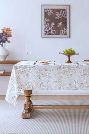 رومیزی بژ پلی استر Gülce Home Collection - کد 897990822