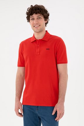 پولوشرت قرمز مردانه %100 پنبه U.S. Polo Assn. - کد 833152817