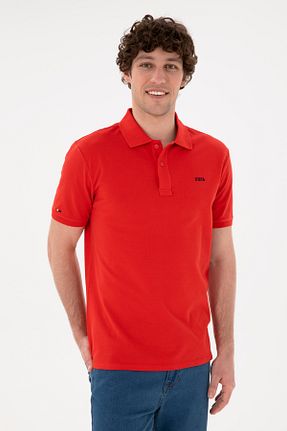 پولوشرت قرمز مردانه %100 پنبه U.S. Polo Assn. - کد 833152817