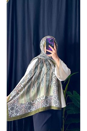 شال خاکی زنانه پنبه ای Dia store - کد 898014052