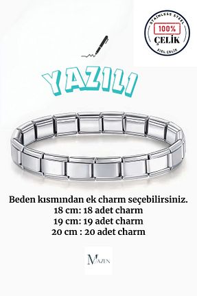 دستبند استیل (فولاد) طوسی زنانه استیل (فولاد) MAZEN - کد 840710778
