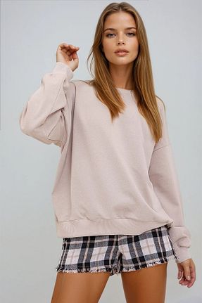 سوئیشرت طوسی زنانه ساده VAGGON - کد 898054209