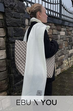 شال گردن نباتی زنانه استخوانی ebu prive - کد 898056915