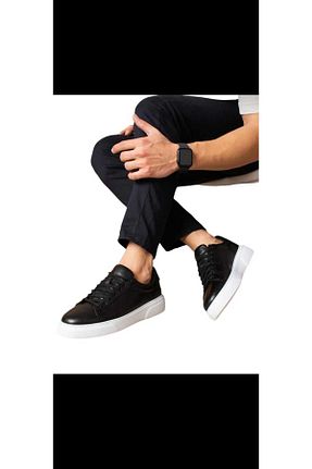 کفش اسنیکر مشکی مردانه بند دار WITH EVERY STEP - کد 898065266