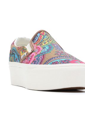 کفش اسنیکر بژ زنانه بند دار Vans - کد 363215323