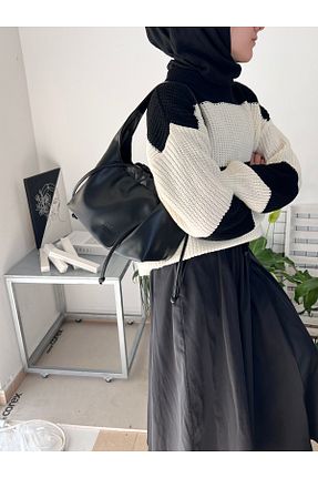 کیف دوشی مشکی زنانه چرم مصنوعی Zenjefil - کد 834269546