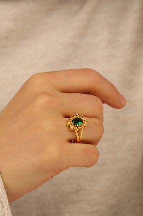 انگشتر طلا طلائی زنانه 8 عیار Çgk Çiğdem Gürel Kuyumculuk - کد 898095046