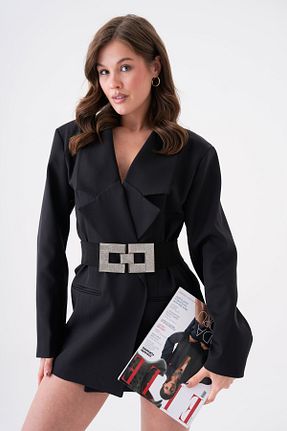 کمربند مشکی زنانه پنبه پلی استر lovebox - کد 658872210