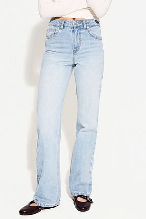 شلوار جین آبی زنانه رگولار Bershka - کد 897944337