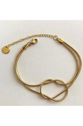 دستبند استیل (فولاد) طلائی زنانه استیل ضد زنگ Sasa Steel Jewelry - کد 898121848