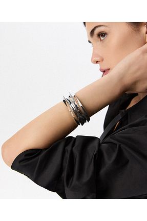 دستبند جواهر طوسی زنانه Twist - کد 898107697