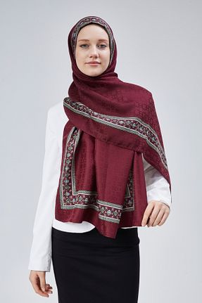 شال زرشکی زنانه پنبه پلی استر Chic Woman Denim - کد 898115095