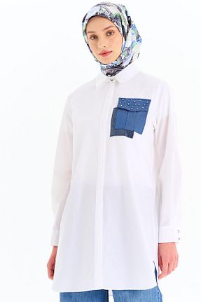 تونیک حجاب سفید زنانه رگولار Tuğba - کد 898231795