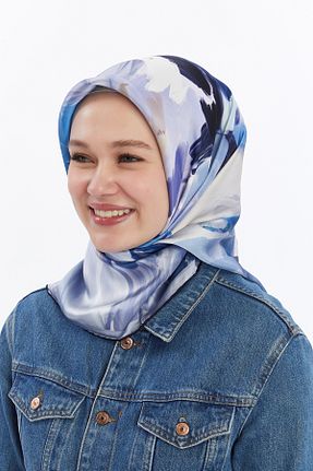 روسری سرمه ای ساتن SURA İPEK - کد 898095973