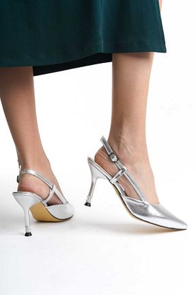 کفش پاشنه بلند کلاسیک متالیک زنانه چرم مصنوعی SEREL35SHOES - کد 898115834