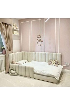 تخت خواب بچه گانه و مونته سوری بژ MDF Puf Bebe - کد 898117890
