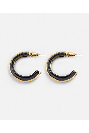 گوشواره جواهر مشکی فلزی İpekyol - کد 898116865