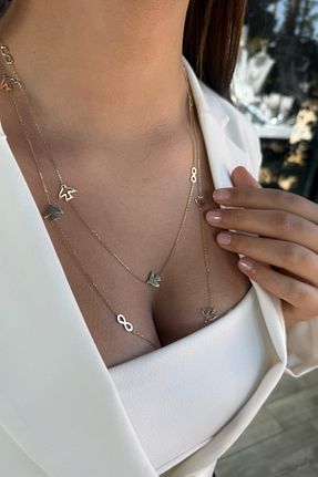 گردنبند طلا زرد زنانه 14 عیار Utku Kuyumculuk - کد 898124339
