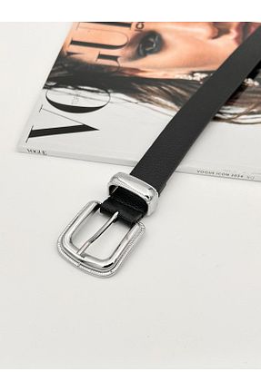 کمربند مشکی زنانه چرم مصنوعی Descoin - کد 898153557
