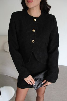 ست بالاتنه و پائین تنه مشکی زنانه بافتنی Julidress - کد 898163870