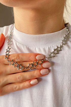 گردنبند جواهر طوسی زنانه منجق Nicheloop - کد 898166290