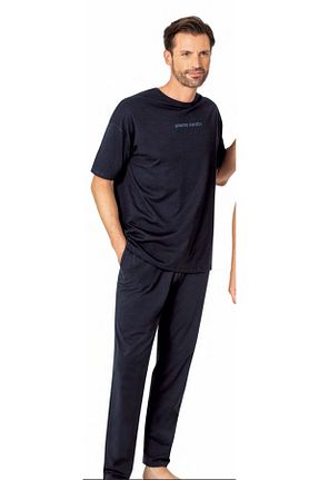 ست لباس راحتی سرمه ای مردانه ساده Pierre Cardin - کد 898175108