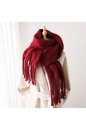 شال گردن زرشکی زنانه نخ Nilbutik - کد 887897252