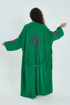 کافتان و کیمونو سایز بزرگ سبز زنانه بافتنی bacc - کد 820188289
