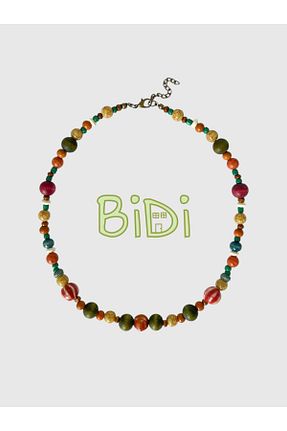 گردنبند جواهر رنگی زنانه منجق Bidi House - کد 898182352