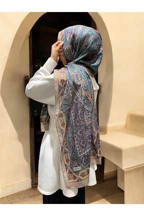 شال سبز زنانه پنبه ای Baştacı - کد 868082190