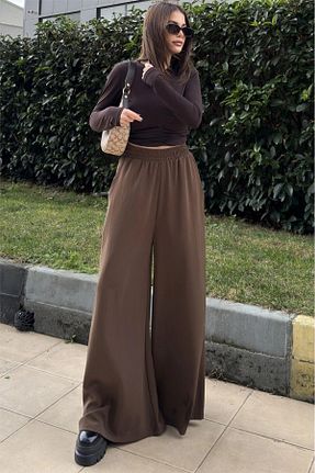 شلوار قهوه ای زنانه پارچه New Laviva - کد 804469998