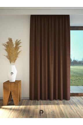 پرده زمینه قهوه ای پلی استر Perle - کد 898187921