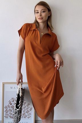 لباس نارنجی زنانه بافتنی New Laviva - کد 735548842