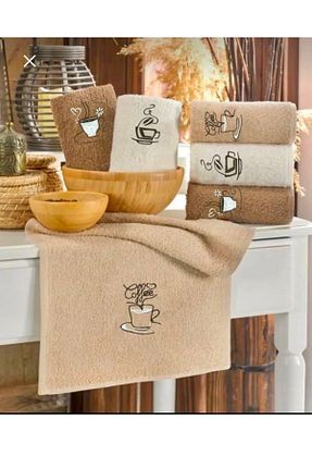 حوله آشپزخانه قهوه ای پنبه Home - کد 895995754