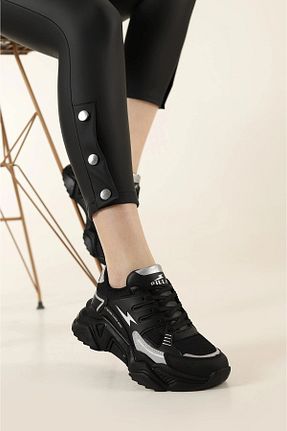کفش اسنیکر مشکی زنانه بند دار AlbiShoes - کد 898208031
