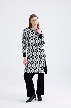 ست بالاتنه و پائین تنه مشکی زنانه تریکو ikomteks - کد 898211606