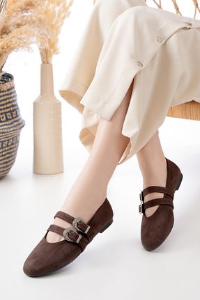 صندل قهوه ای زنانه چرم مصنوعی Egepass - کد 898837423
