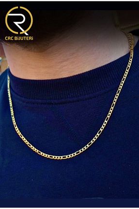 گردنبند استیل ( فولاد ) طلائی مردانه استیل (فولاد) Crc Bijuteri - کد 856007310