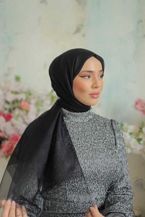 شال مشکی زنانه ابریشم Arwella - کد 898218033