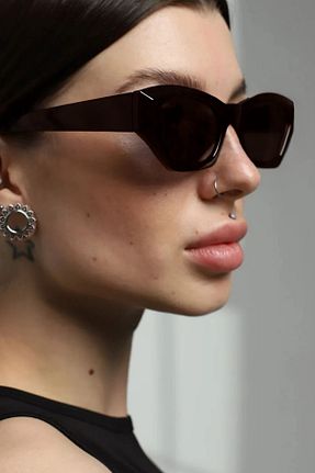عینک آفتابی قهوه ای زنانه UV400 Della Pianto - کد 341618279