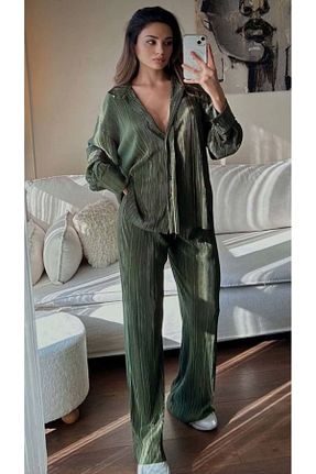 ست بالاتنه و پائین تنه خاکی زنانه بافتنی Ekim Store - کد 898231902