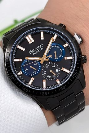 ساعت مچی مشکی مردانه 44 میلی متر Ferrucci - کد 285979598
