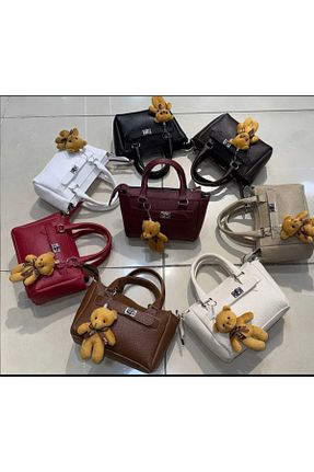 کیف دوشی بژ زنانه چرم مصنوعی eliteshop - کد 898262057