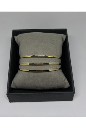 دستبند استیل (فولاد) زرد زنانه استیل (فولاد) Yula Aksesuar - کد 898266430