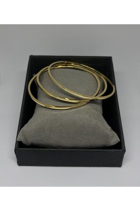 دستبند استیل (فولاد) زرد زنانه استیل (فولاد) Yula Aksesuar - کد 898266430