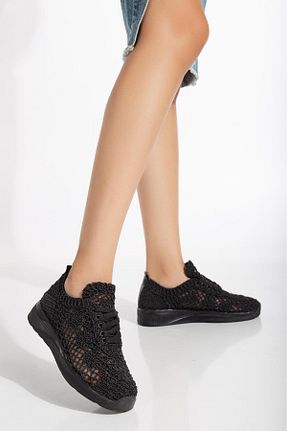 کفش کژوال مشکی زنانه پارچه ای EYLÜLDEN MODA SHOES - کد 898265173