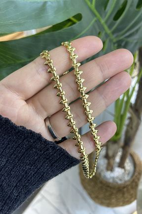 گردنبند استیل ( فولاد ) طلائی روکش طلا AURA ATELIER - کد 898277604