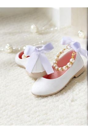 بابت سفید بچه گانه چرم مصنوعی PATİK BEBE - کد 898891358