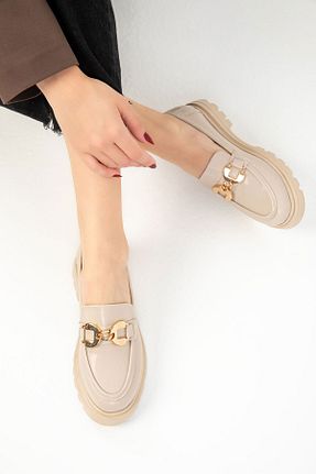 کفش لوفر بژ زنانه چرم مصنوعی SOHO - کد 892058436